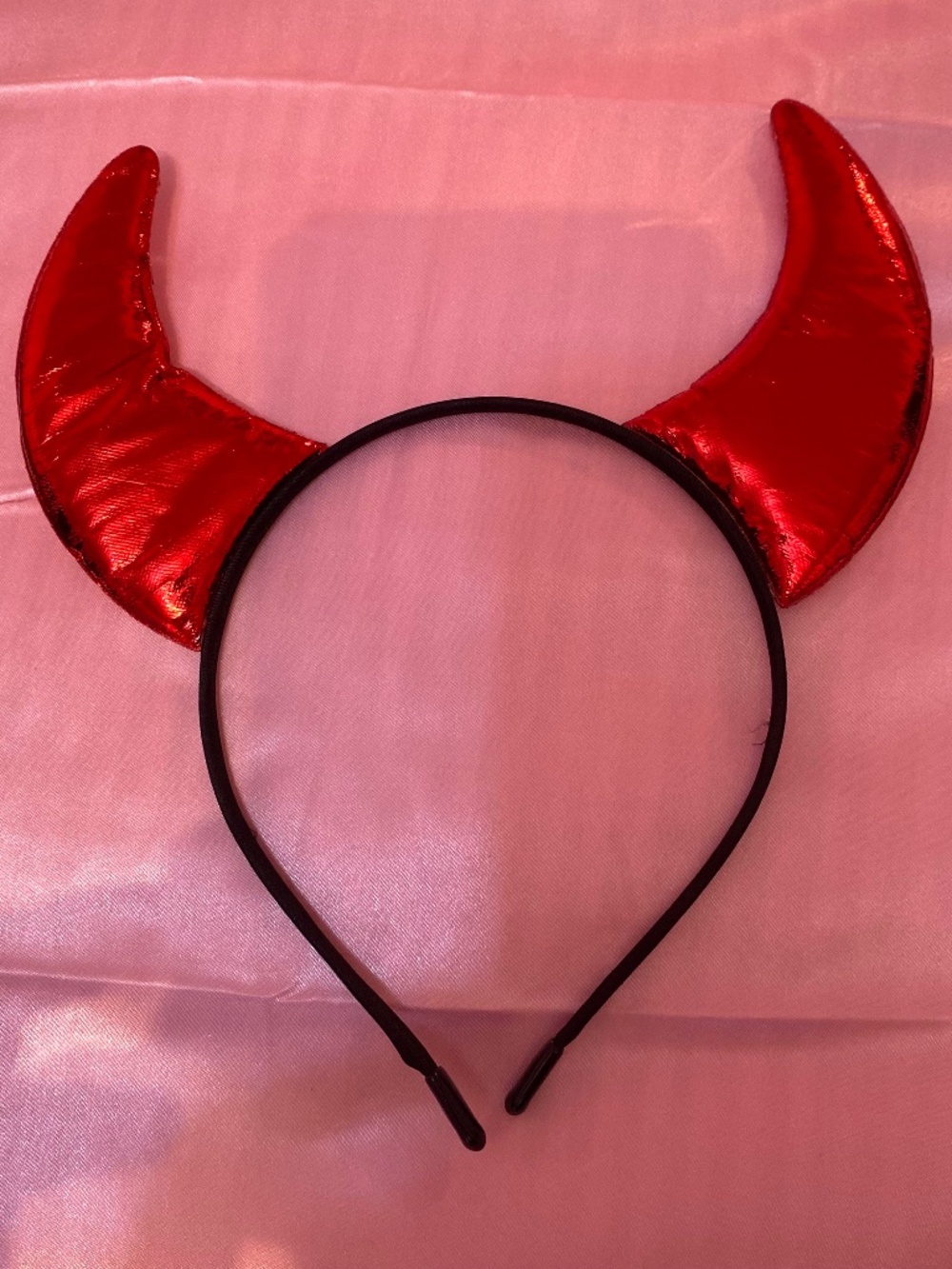 Shiny Red Devil Horns Headband Halloween Costume Accessories